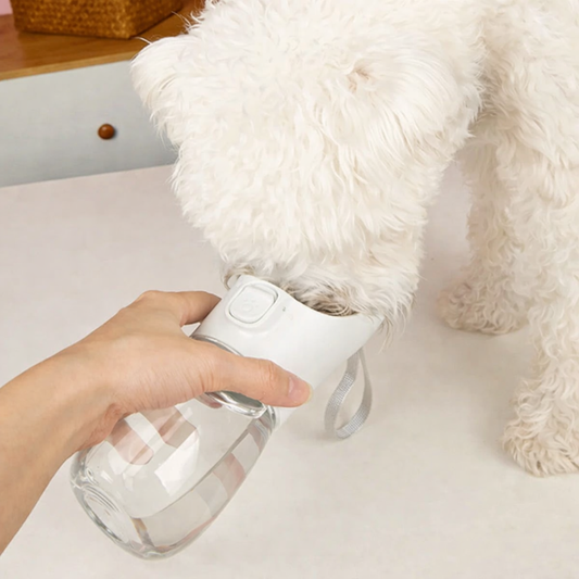 Leakproof Dog Travel Water Bottle – 550ml (White)