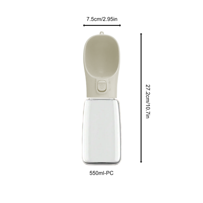 Leakproof Dog Travel Water Bottle – 550ml (White)